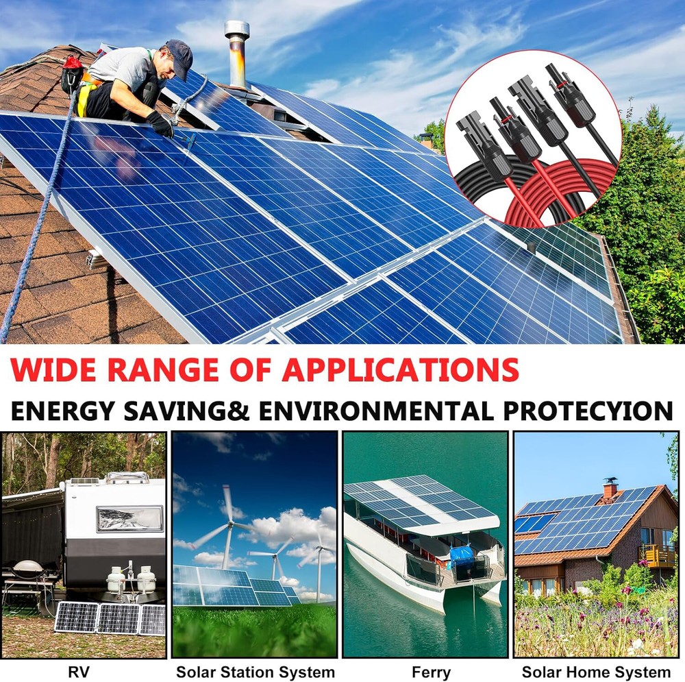 Solar Panel Y Branch Cable Connection Waterproof Adapter Connector Extension