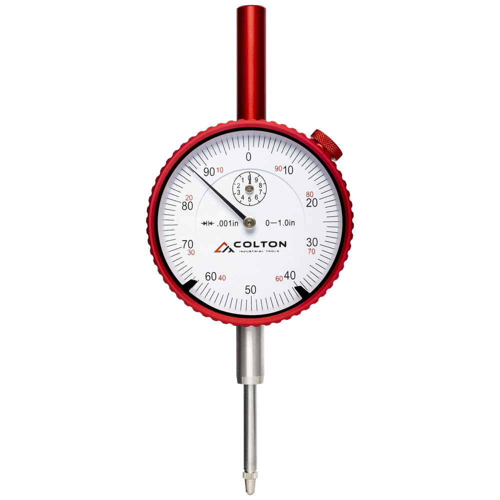 Colton Tools 1" Dial Indicator 0.001" Graduation with Case (Red)