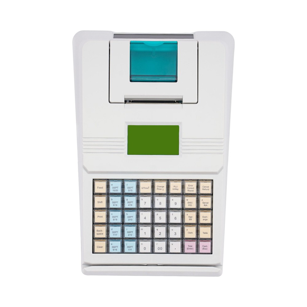 Compact Electronic Cash Register with 40 Keys and Versatile POS Features