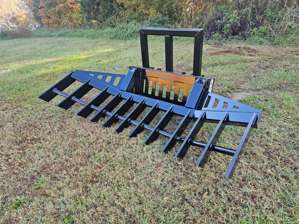 96" Severe Duty Root Rake/skidsteer/tractor Universal Hookup
