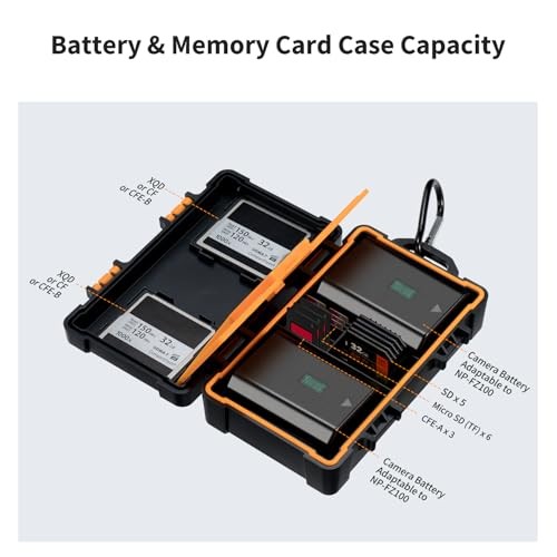 Camera Battery Memory Card Case for 5 For 2 Battery + 5 SD +6 TF +2 CFB +3 CFA