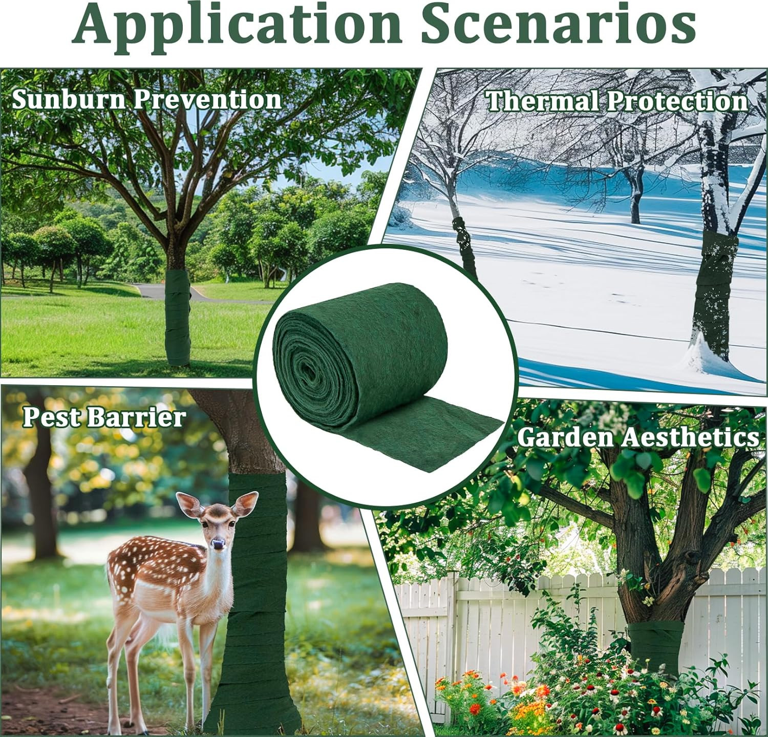 Tree Wrap - Tree Trunk Protector for Gardening 2 Roll 72 FT Little Trees Trunk G