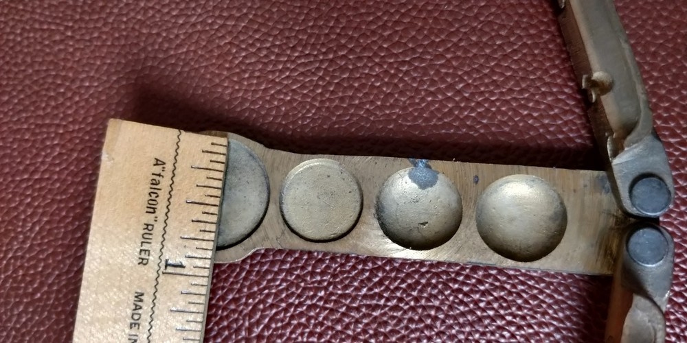 Brass Revolutionary War era Pewter Button Mold