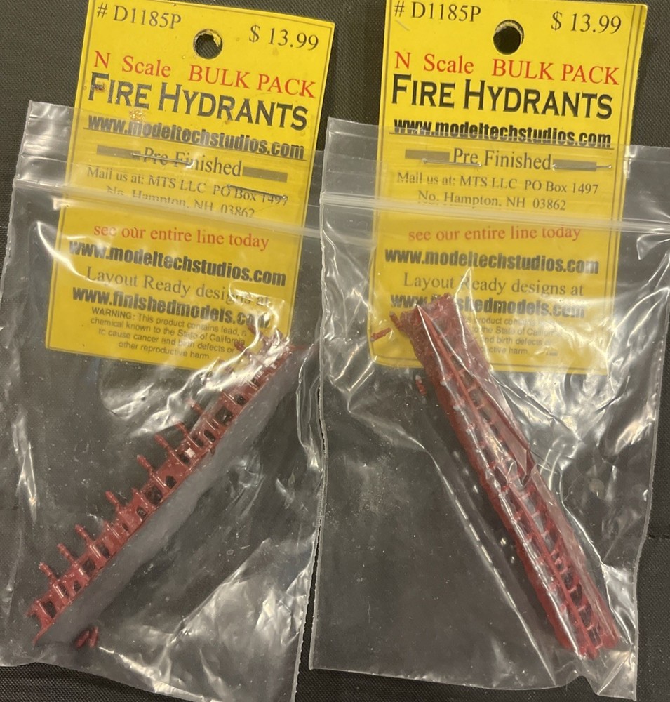 Fire hydrant 2 Pack bulk pack N Scale