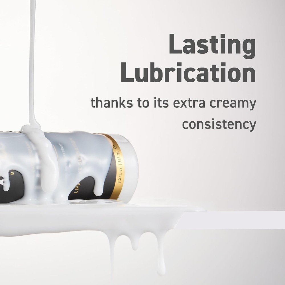 Thick White Water-Based Lubricant 4 fl oz: Hypoallergenic & Discreet Packaging