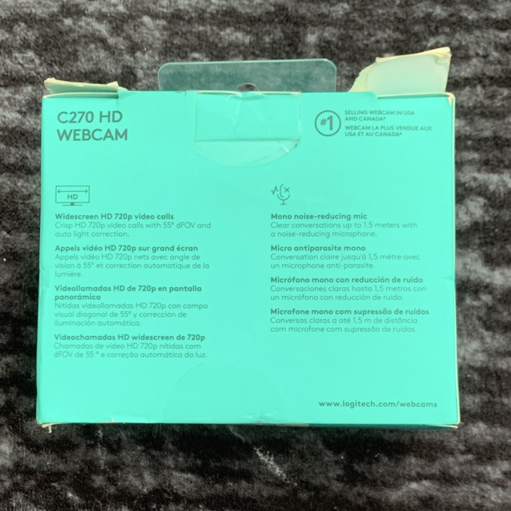 Logitech C270 HD Webcam 720p 30fps