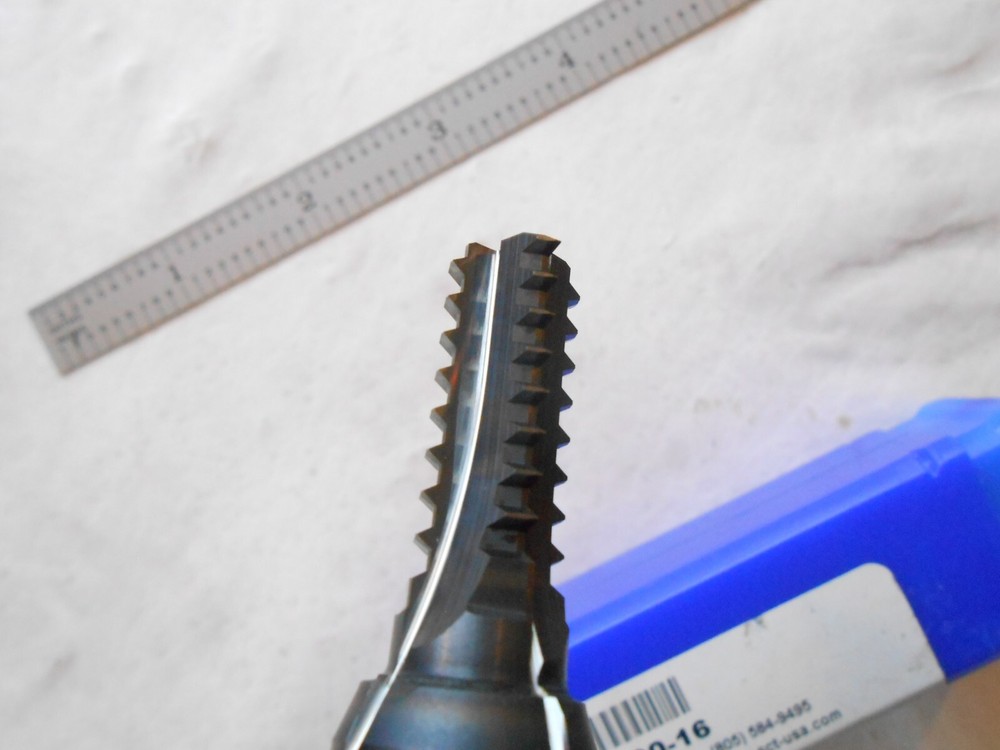 NEW SCT USA 5/8-16 TPI, INTERNAL & EXTERNAL 4 FL. SOLID CARBIDE HEAD THREAD MILL
