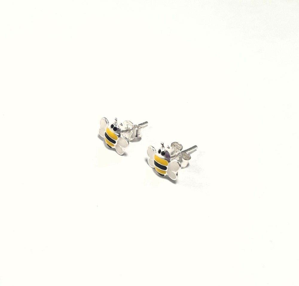 Sterling Silver Kids Bumblebee Studs