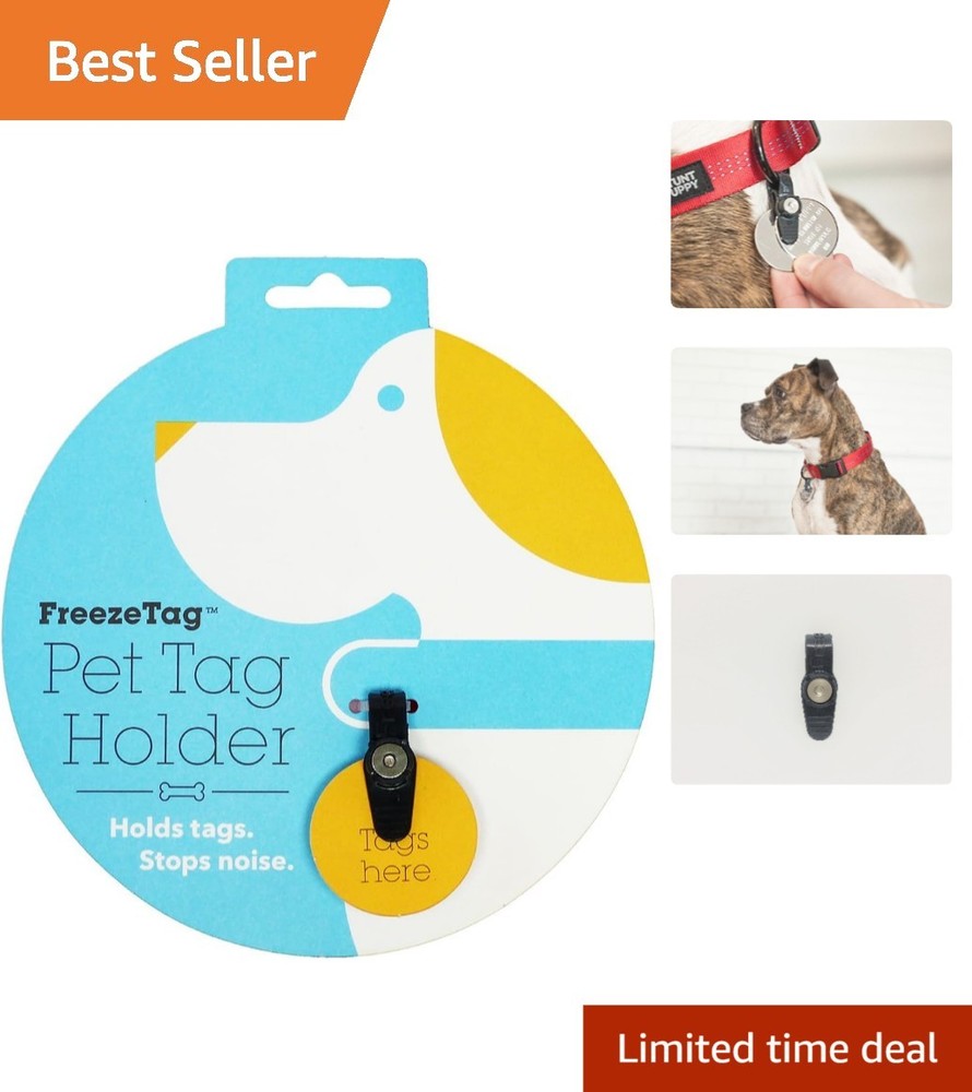 Universal Dog Tag Silencer & Connector in Graphite - Silent Playtime Solution