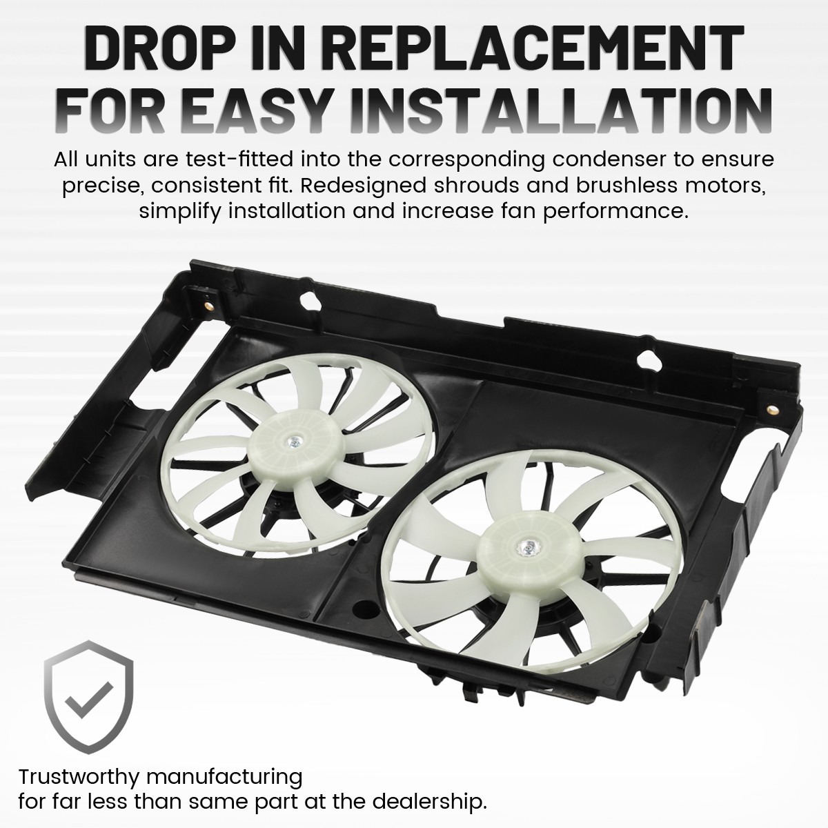 Radiator Cooling Fan Assembly for Toyota RAV4 2013 2014 2015 2016 2017 2018 2019