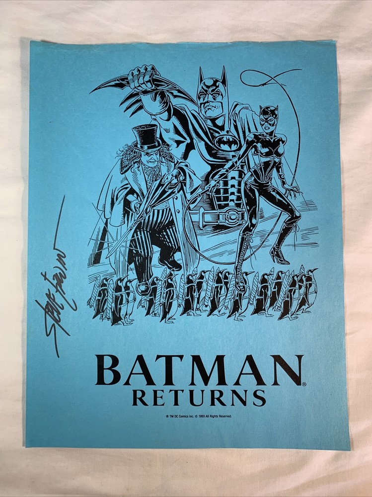 1993 Illustrator STEVE ERWIN Signed Flyer - Batman Returns