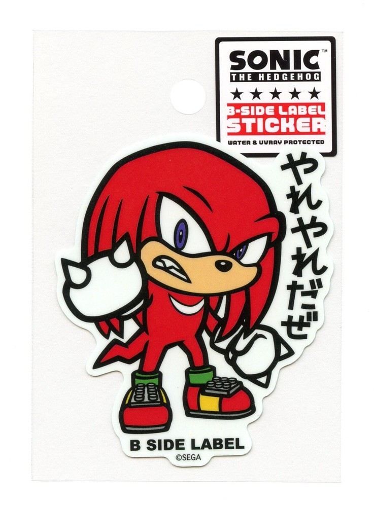 SONIC THE HEDGEHOG Sticker Knuckles B-SIDE LABEL Japan WATERPROOF