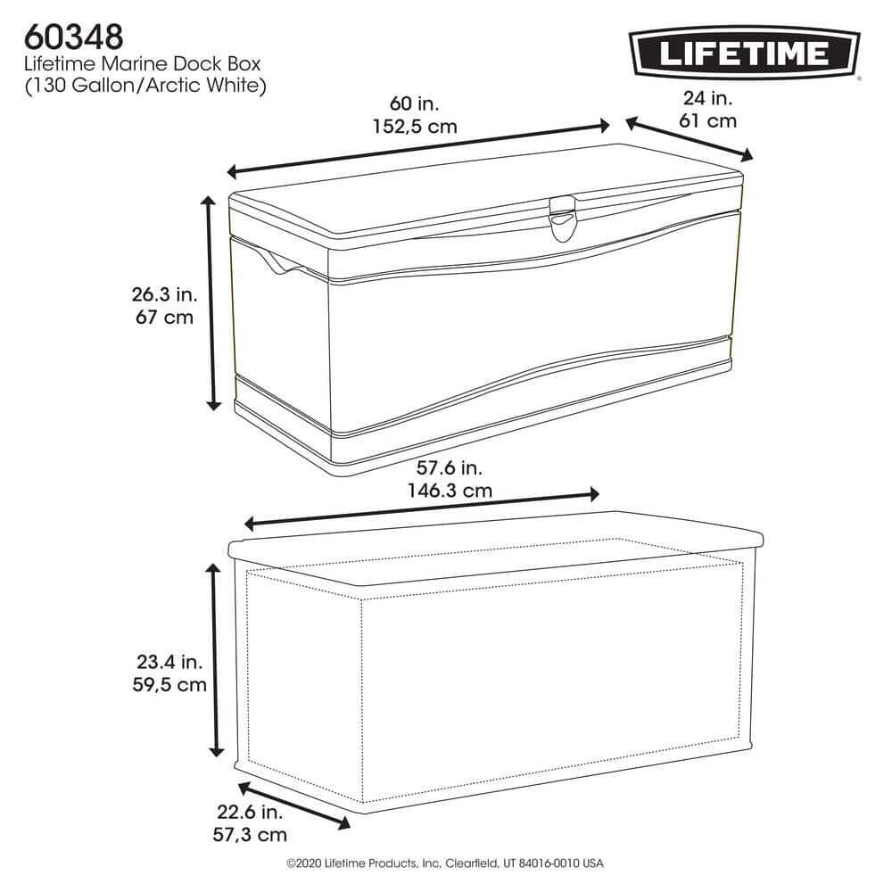 130 Gal. Resin Marine Dock Box