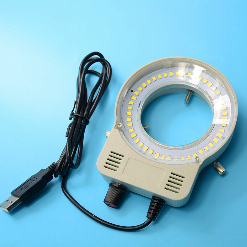 USB Adjustable brightness Microscope LED Ring Lamp for 58-65mm Interface