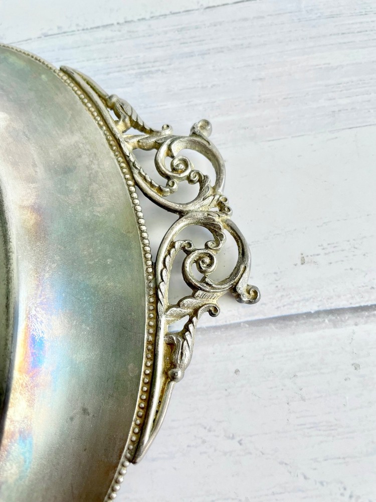 Old silver plated crumb tray