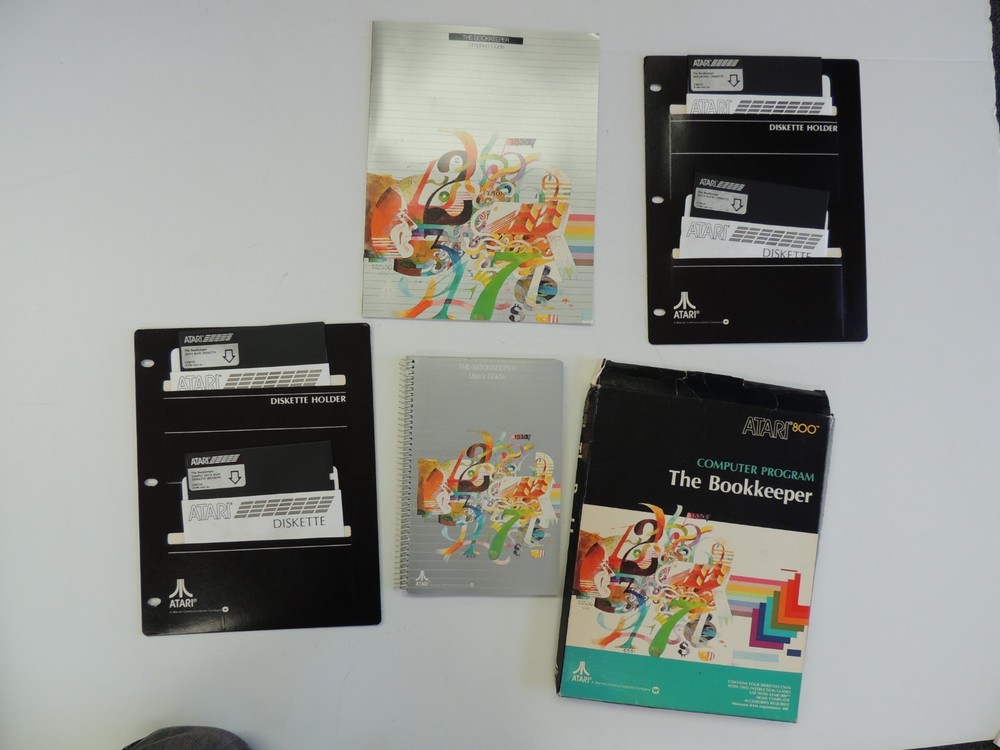 Vintage Atari 400/800 Software Lot Language Spanish Italian Programming Bookkeep