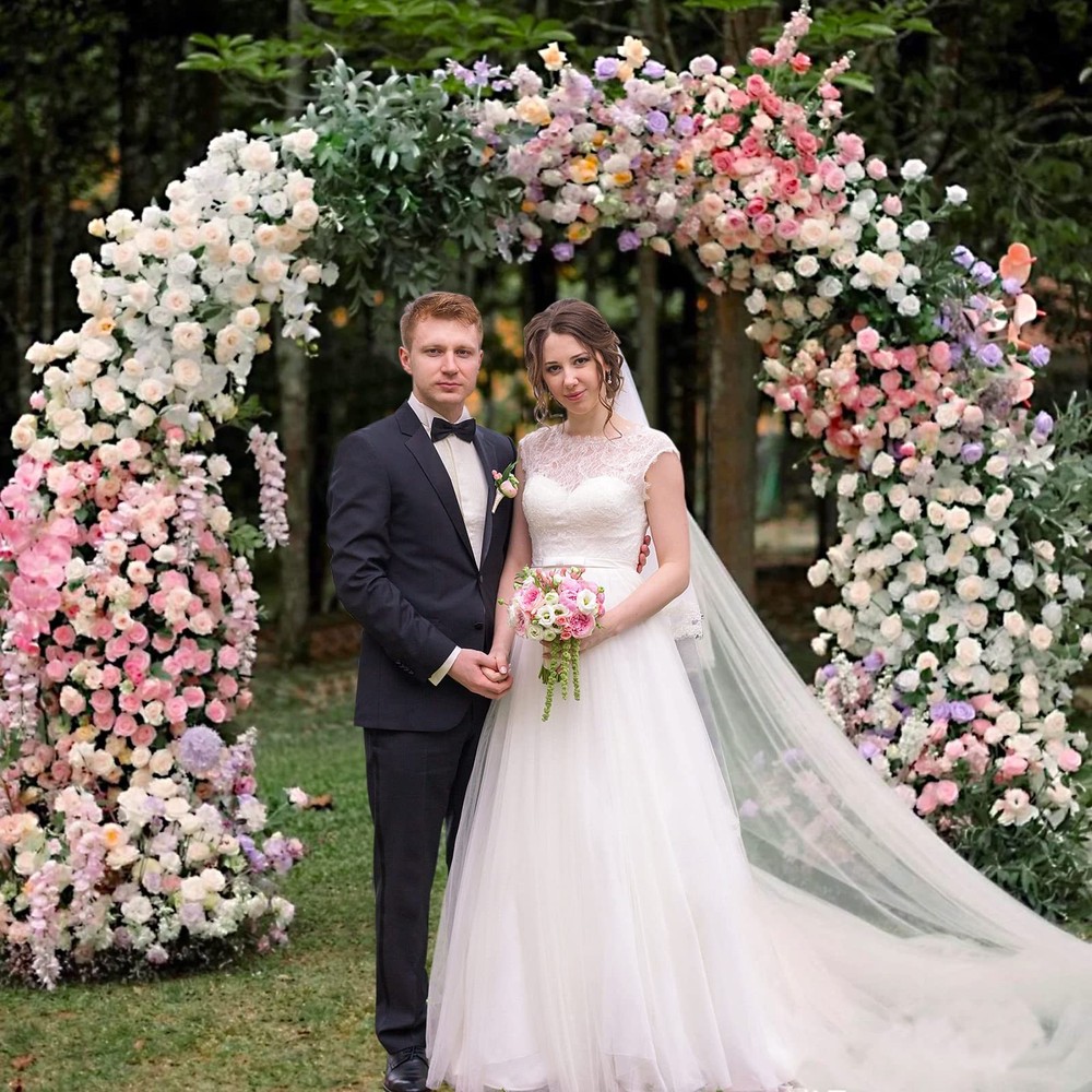 Wedding Arch 7.2FT Round Backdrop Stand Metal Circle Backdrop Stand Circle Ba...
