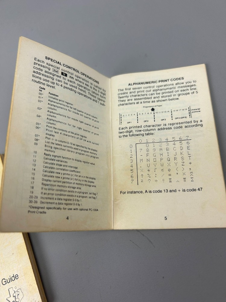 TI-58 TI-59 Master & Leisure Library Quick Reference Guide Vintage Calculator
