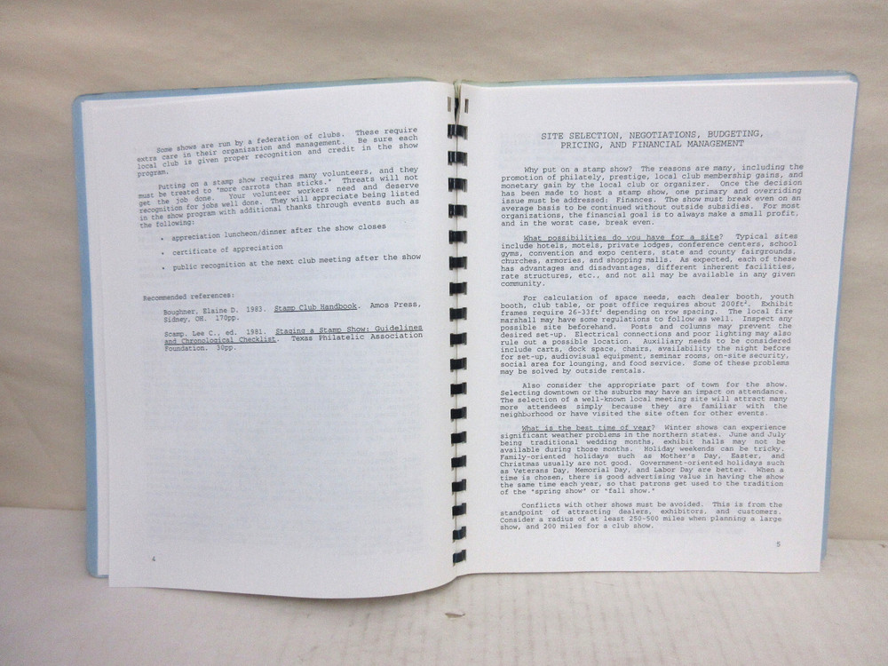 Running and Promoting Stamp Shows 1995 American Philatelic Society Book