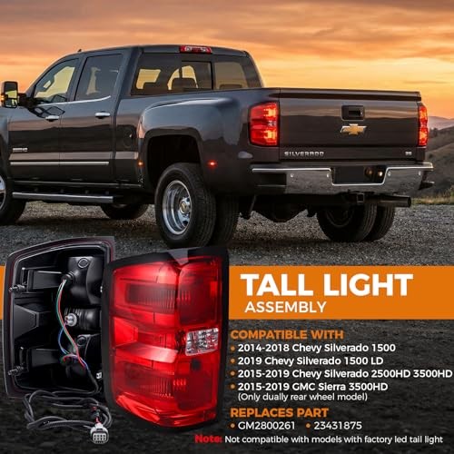 SHINEHOM Tail Light Assembly Compatible with 2014 2014-2019 Left Driver Side