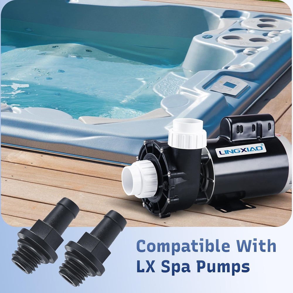 1/4" MPT X 3/8" Barb Adapter for Pump, Plastics Drain Plug Barb Fitting Adapter