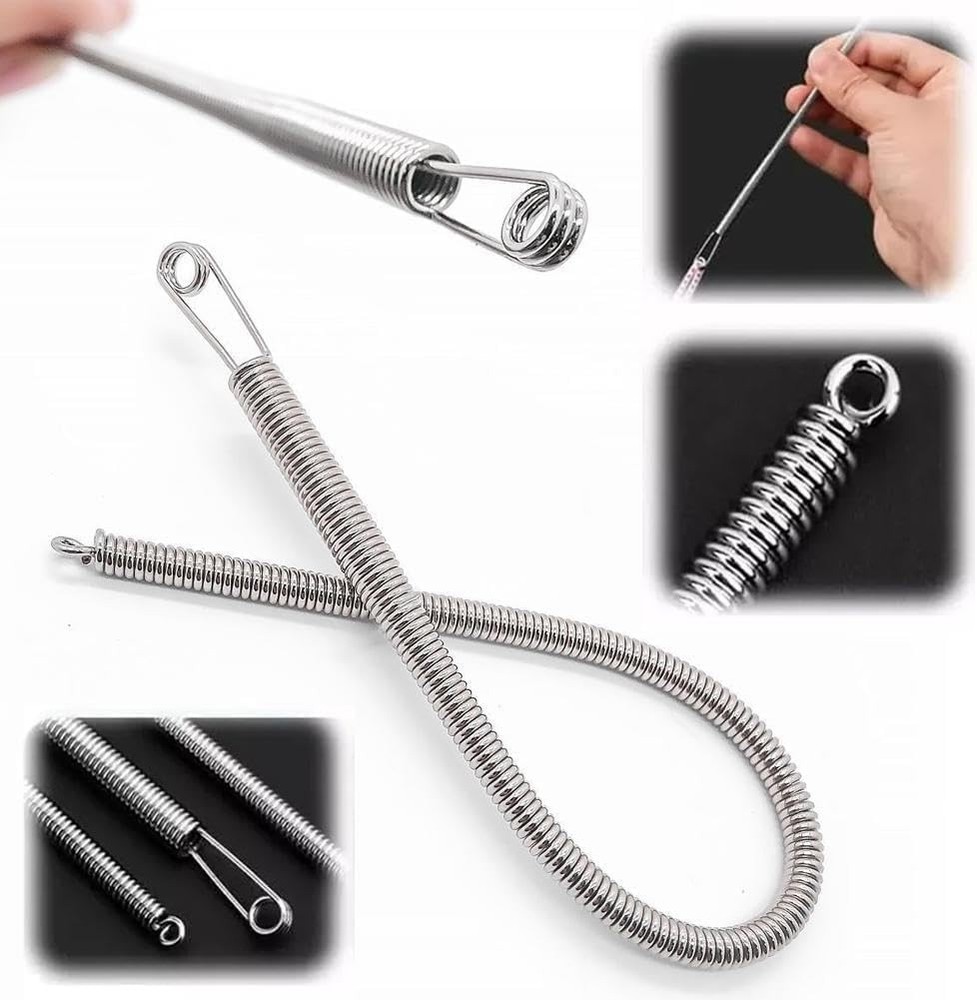 5Pcs Flexible Spring Drawstring Threader Clip Tool for Pants & Hoodies - NEW
