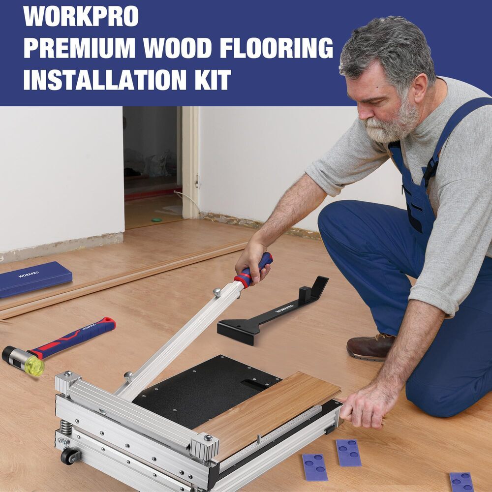 WORKPRO 43PC Laminate Flooring Installation Kit W/Pull and Pry Bar Rubber Mallet