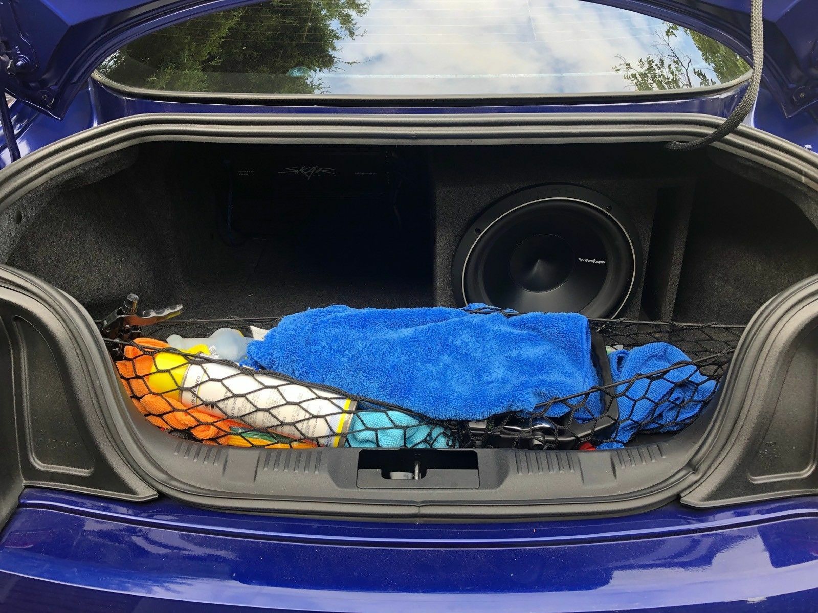 Rear Trunk Envelope Style Cargo Net for FORD MUSTANG 2015-2023 Brand New