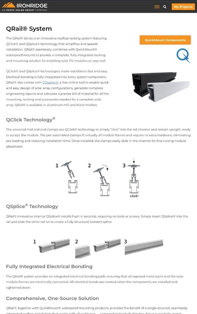 Quick Mount Q-rail Solar Pv Panel Mounting