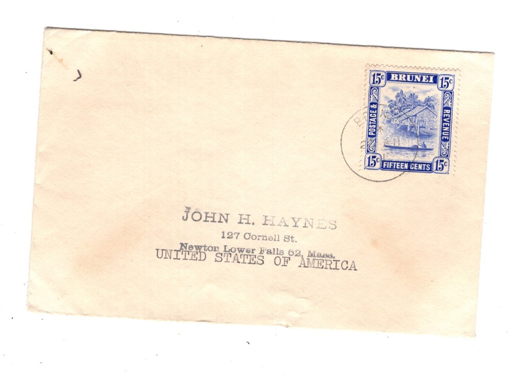 Burnei   cover  to  US