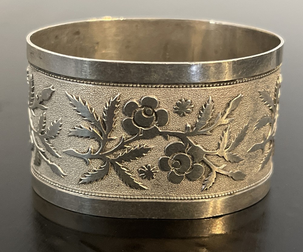 Sterling Silver Napkin Ring with Monogram M.N.M