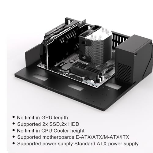 Open Air PC Test Bench Case - ATX EATX MATX ITX DIY Computer Chassis Frame