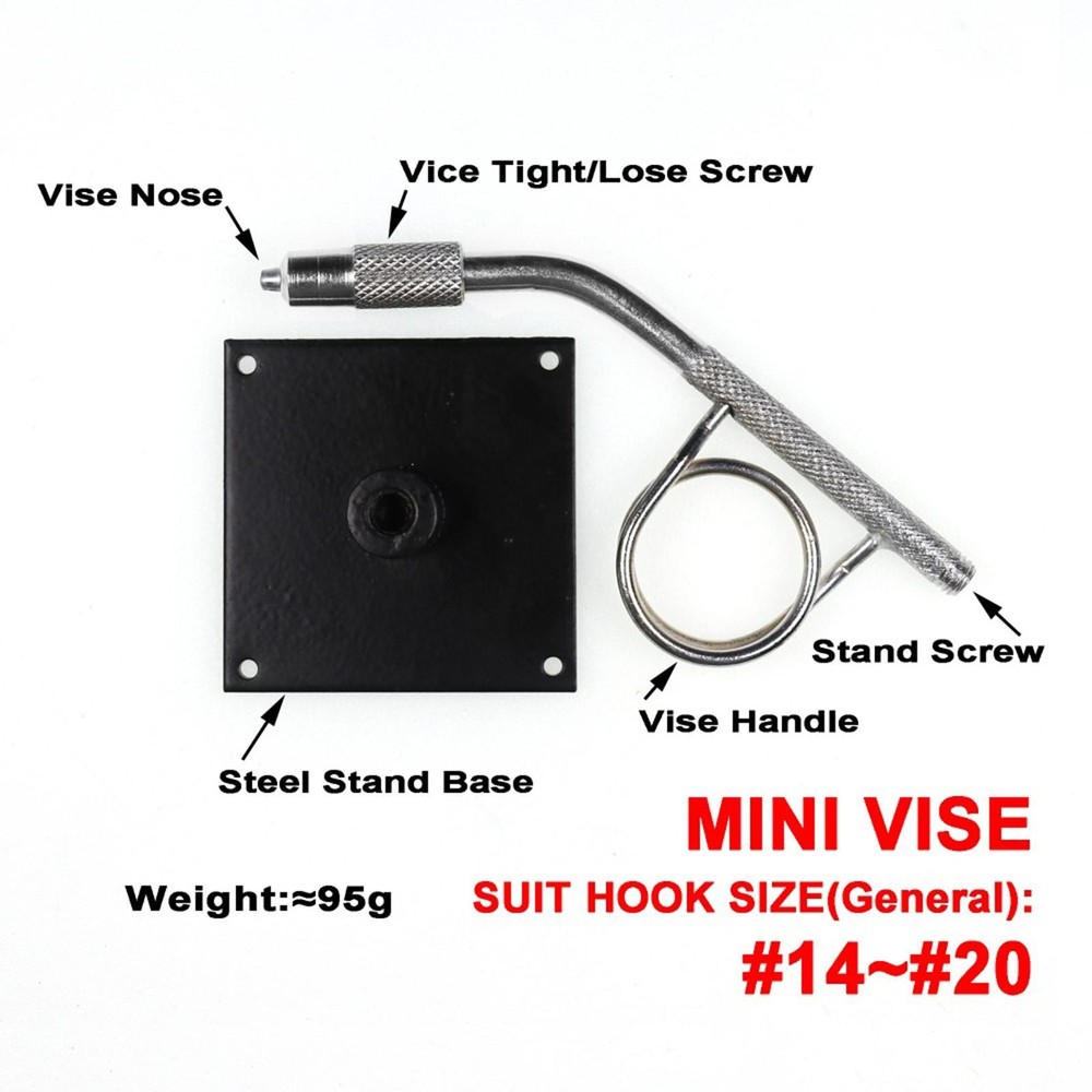 Fly Tying Vise Tools Stainless steel Fly Tying Tool Adjustable Clamp Compact