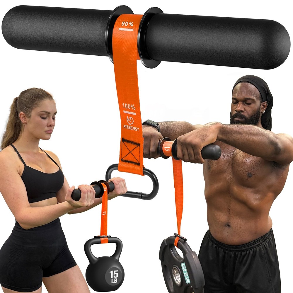 Forearm Strengthener & Forearm Exerciser, Wrist Roller with Thicker Handle, F...