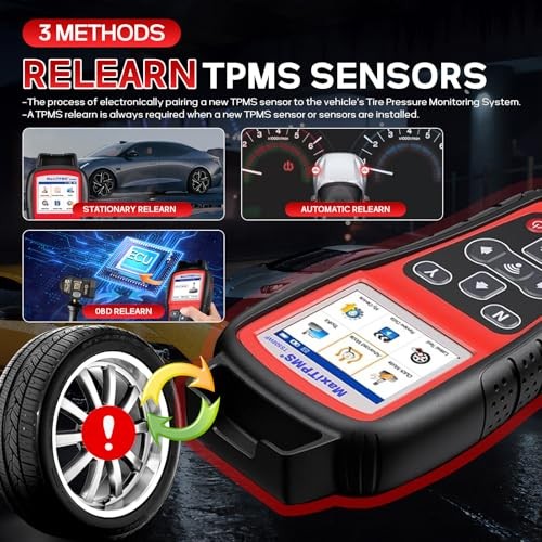 MaxiTPMS TS508WF TPMS Programming Tool, w/$120 4PCS TPMS Sensors, 2026 WiFi