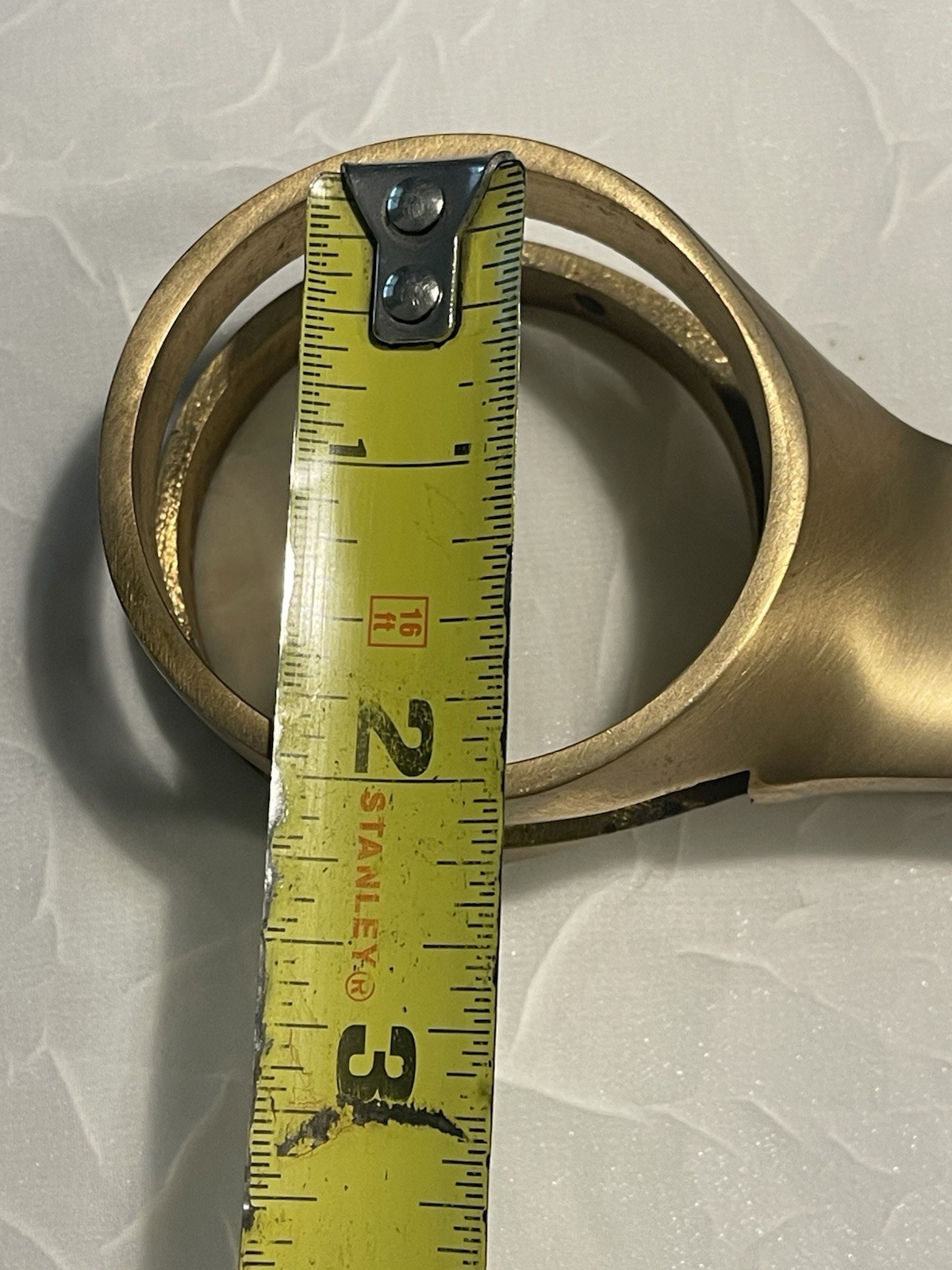 Swing Arm Cast Solid Brass Bar Foot Rail 2 Inches