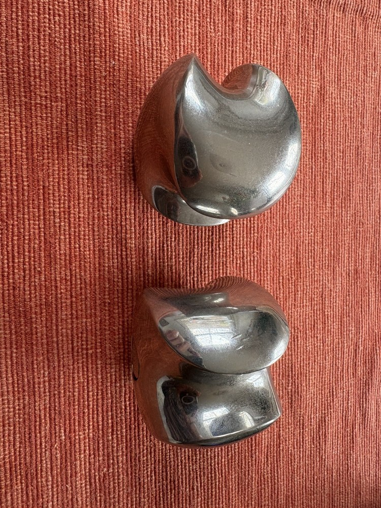 Pair Dansk Otero Paperweight Silver plated
