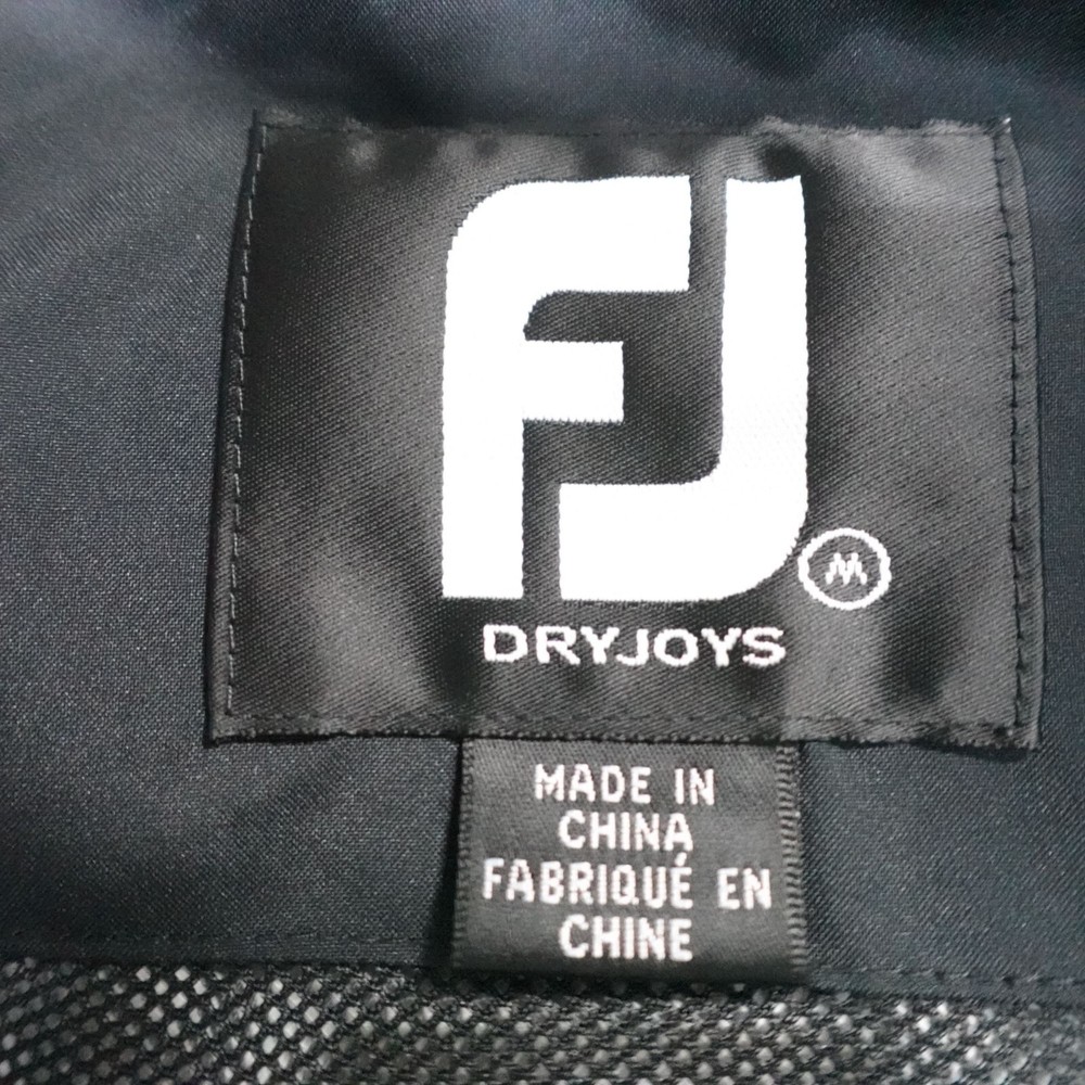 FootJoy DryJoys Jacket M Black Golf Polyester With Mesh Lining