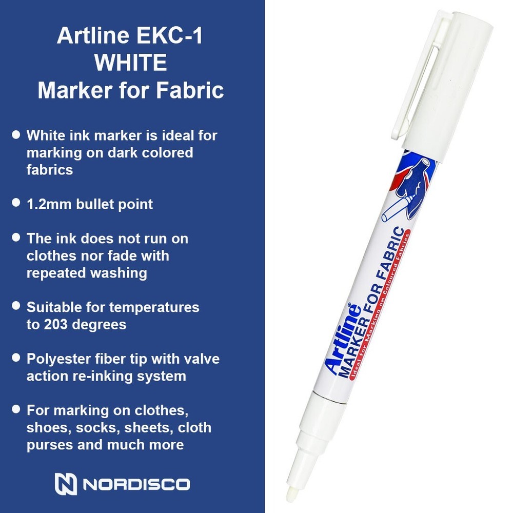 Sharpie Rub-a-Dub & Artline Laundry Marker Bundle, Black & White Markers