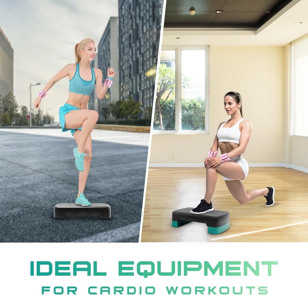 Lightweight 18.9" Step Platform with Height Adjustability for Versatile Training