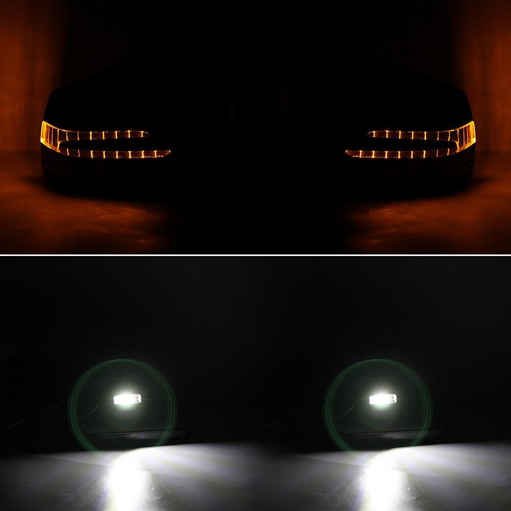 Pair Black Side Mirror Assembly For Mercedes Benz M GL Class ML63 ML350 W164