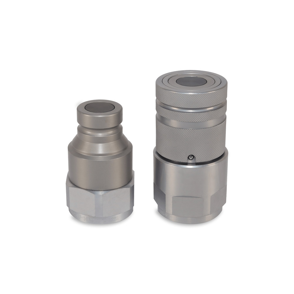1″ Flat Face Hydraulic Quick Couplers Set - 1″ SAE Thread