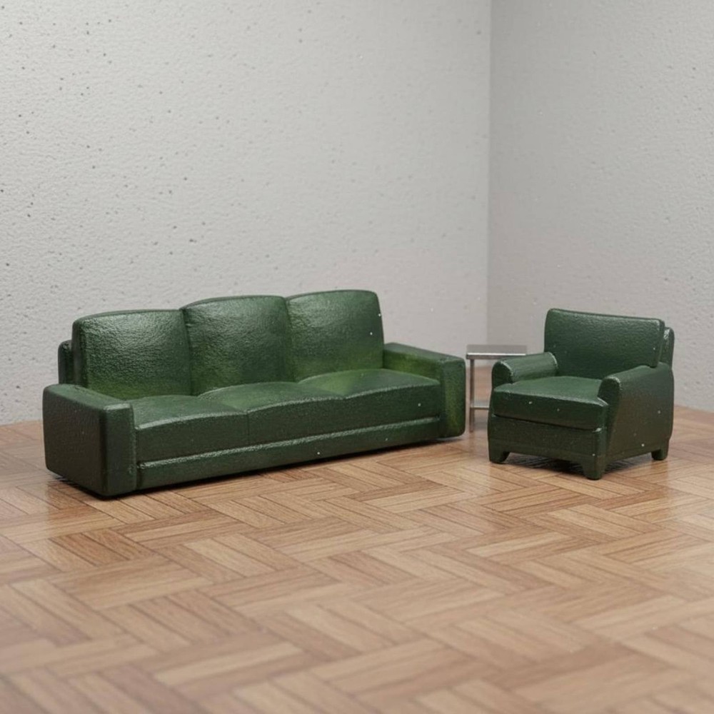 1:64 Scale Sofa Set DIY Accessory Tiny Couch Model Elegant Workmanship