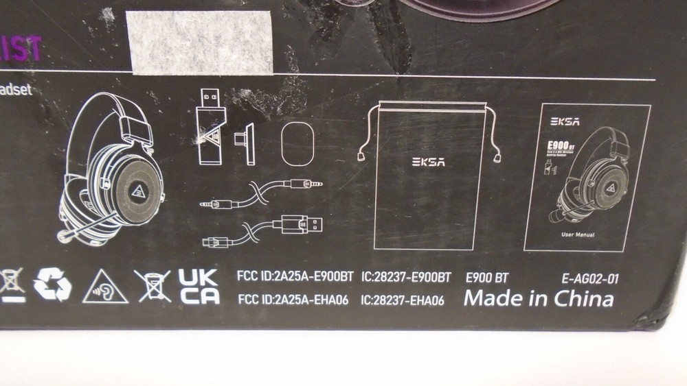 EKSA E900 BT Wireless Gaming Headset Ultra-Low Latency Open Box NO Reg. Card