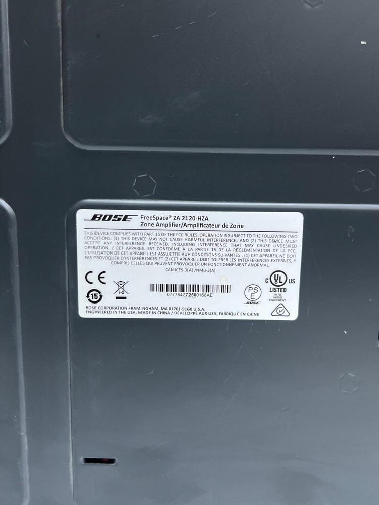 BOSE ZA 2120-HZA FREESPACE ZONE AMPLIFIER