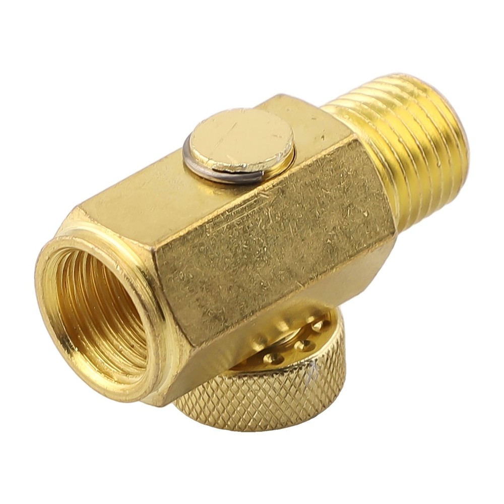 1pc Solid Brass Inline Regulator Adjustable Air Pressure Valve 14 inch NPT