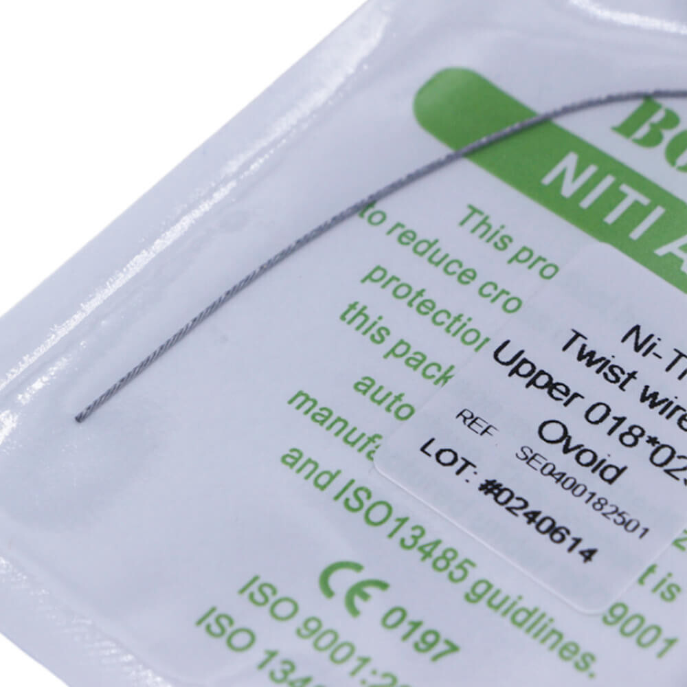 1 Pack Orthodontic NiTi Rectangular Wire 0.018x0.025 Upper Ovoid Form