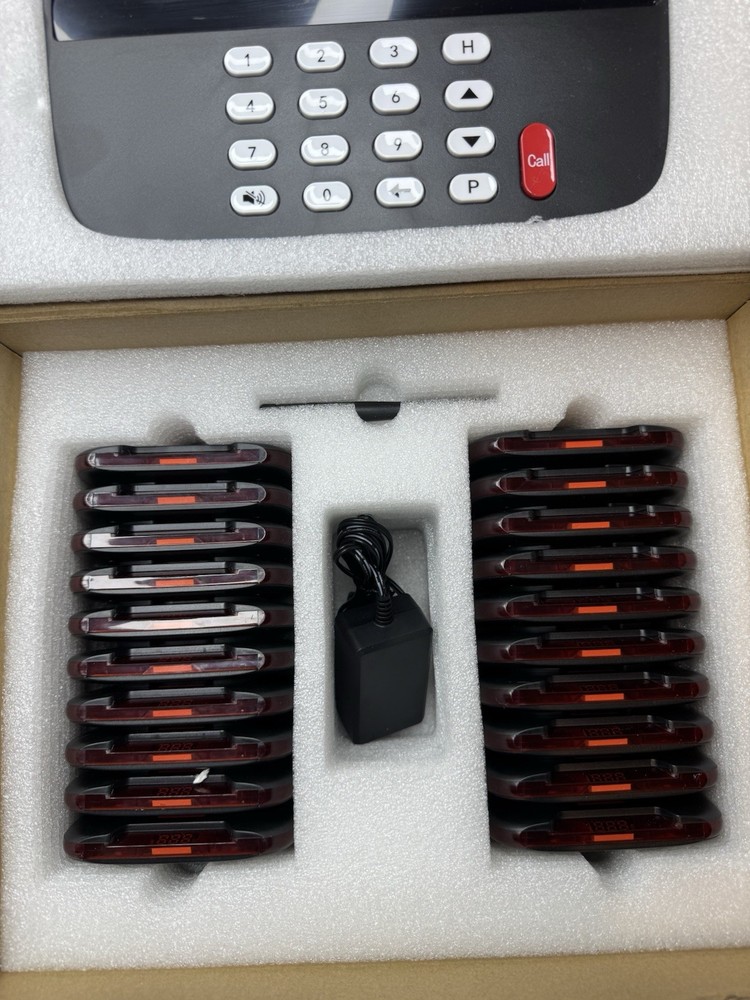 AGJ Restaurant Pager System Wireless Calling System w/ 20 Pagers Beeper Buzzer