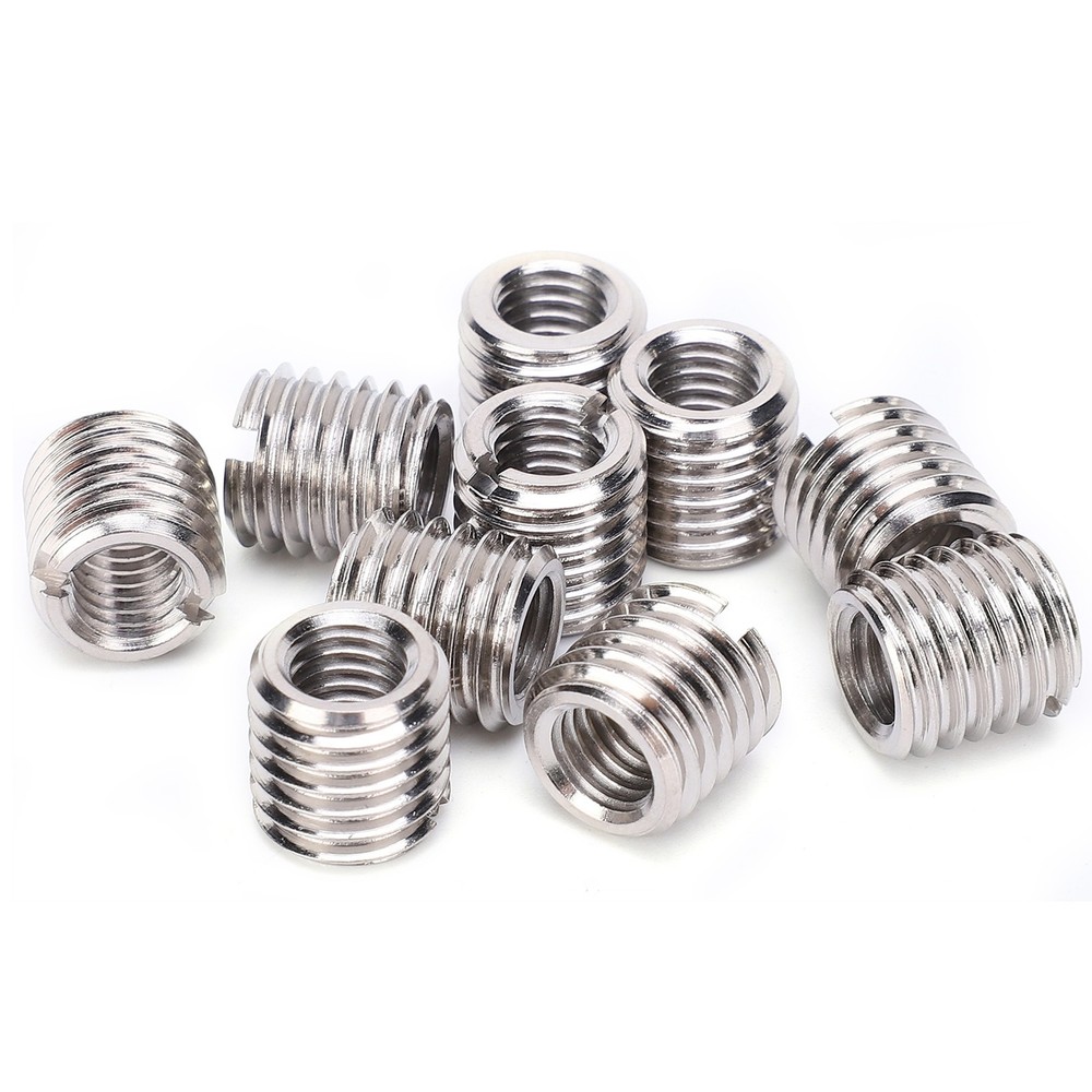 10Pcs Repair Nut Slotted Reducing Thread Bushing Screw Sleeve Conversion New