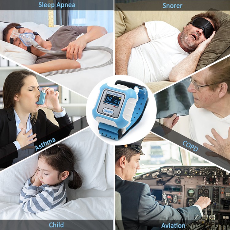 Sleep Apnea Wrist Pulse Oximeter